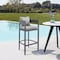 Armen Living Argiope Outdoor Patio Bar Stool in Aluminum with Gray Cushions 840254332973 - alternate 9